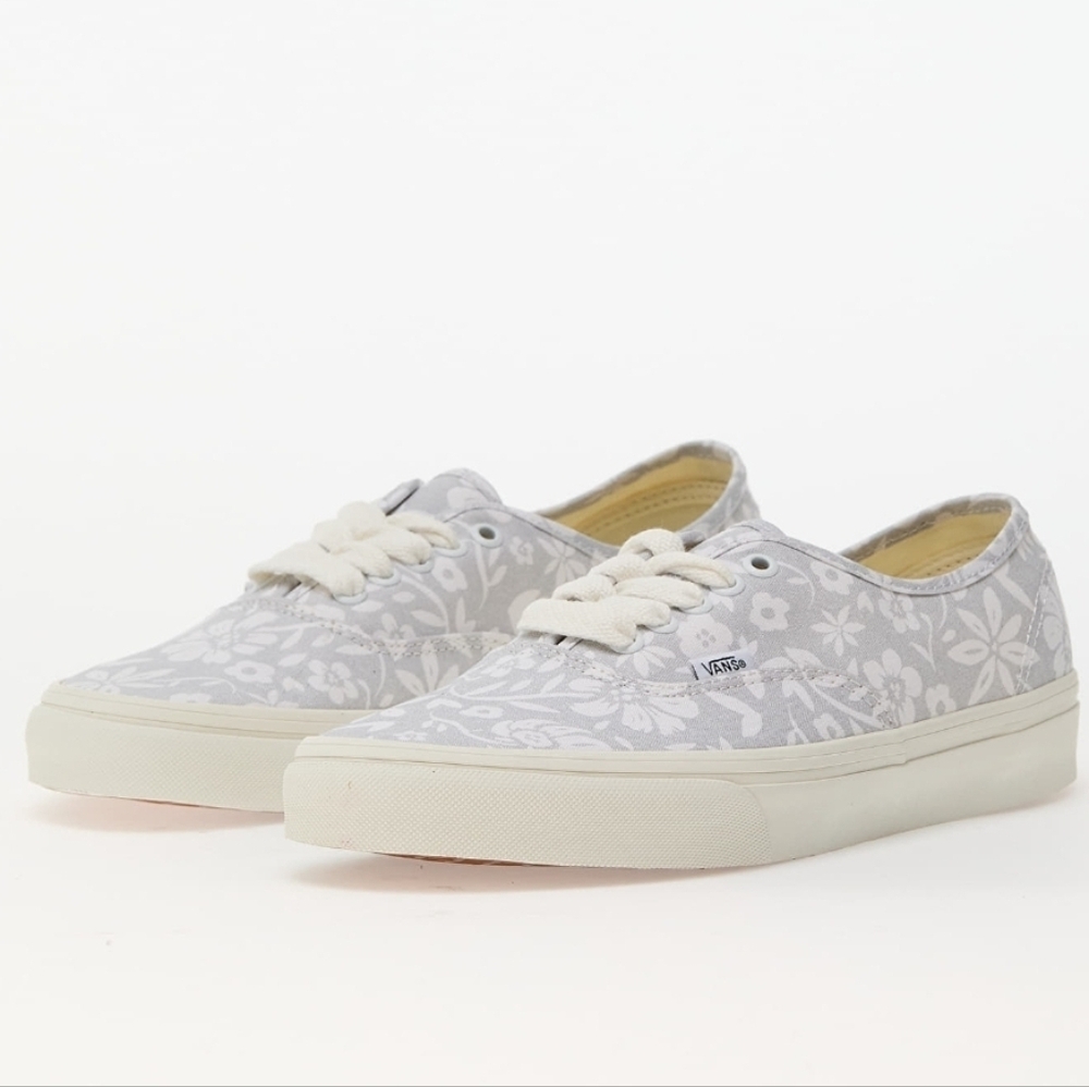 Vans Authentic Classic Women Size 10 Wood Block White Floral 112025